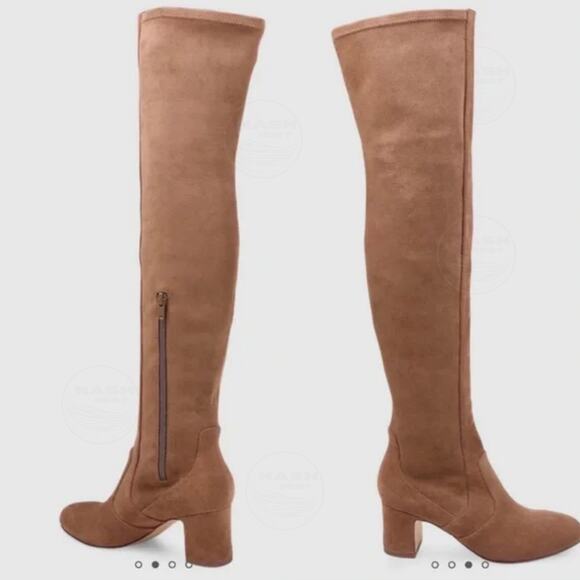 Splendid Charlotte Over-the-Knee Suede Boots | Light Brown, 3.5" Heel, 8.5 $200 - Picture 2 of 3